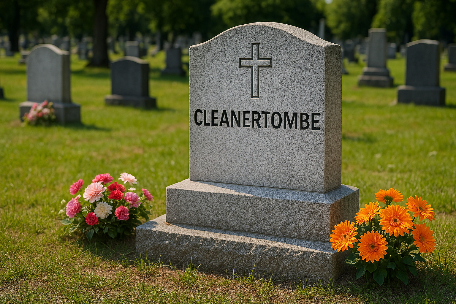 photo de tombe nettoyée